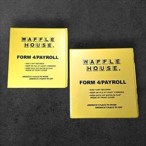Waffle House Form 4 Payroll FYOP Binder Set  Yellow Restaurant Employee Rare